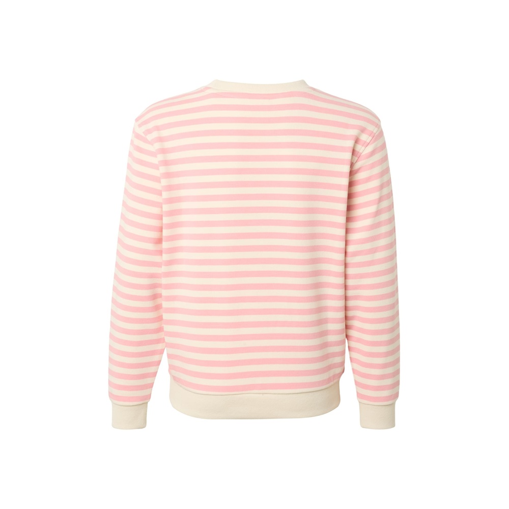 Urban Classics - Oversized Striped Crewneck Sweater/trui kinderen - Roze/Creme